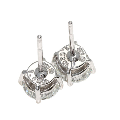 MIKIMOTO ミキモト ダイヤモンド ピアス K18WG レディース 中古