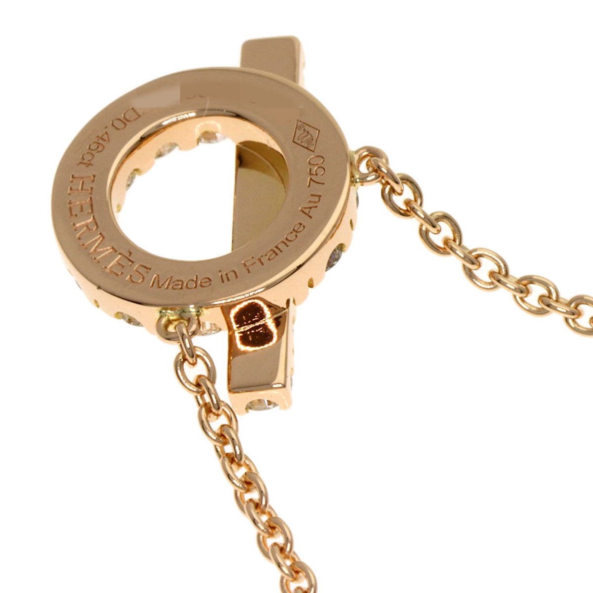 HERMES エルメス フィネス ダイヤモンド ネックレス K18PG レディース 中古