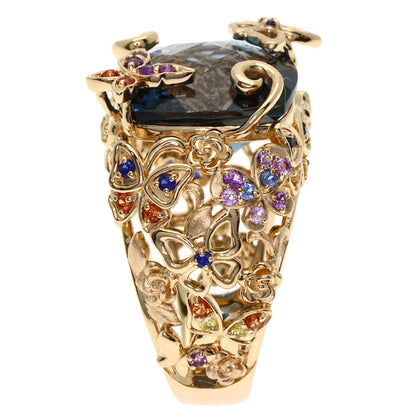 SELECT JEWELRY セレクトジュエリー セイレーンアズーロ ブルートパーズ サファイア リング・指輪 K18PG レディース 中古