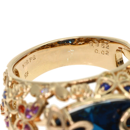SELECT JEWELRY セレクトジュエリー セイレーンアズーロ ブルートパーズ サファイア リング・指輪 K18PG レディース 中古