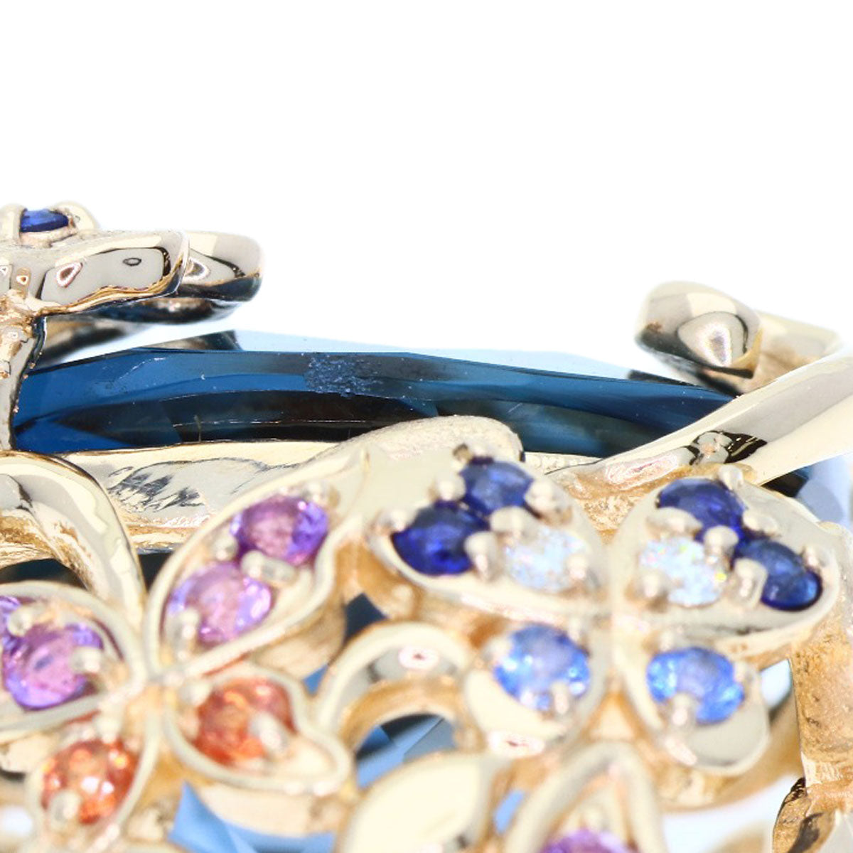 SELECT JEWELRY セレクトジュエリー セイレーンアズーロ ブルートパーズ サファイア リング・指輪 K18PG レディース 中古