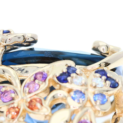SELECT JEWELRY セレクトジュエリー セイレーンアズーロ ブルートパーズ サファイア リング・指輪 K18PG レディース 中古