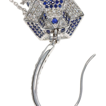 SELECT JEWELRY セレクトジュエリー サファイア ダイヤモンド ピアス K18WG レディース 中古