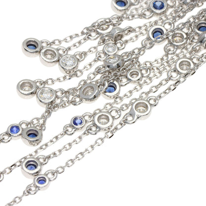 SELECT JEWELRY セレクトジュエリー サファイア ダイヤモンド ピアス K18WG レディース 中古
