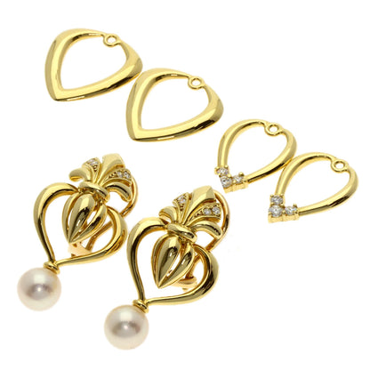 MIKIMOTO ミキモト パール 真珠 ダイヤモンド イヤリング K18YG レディース 中古