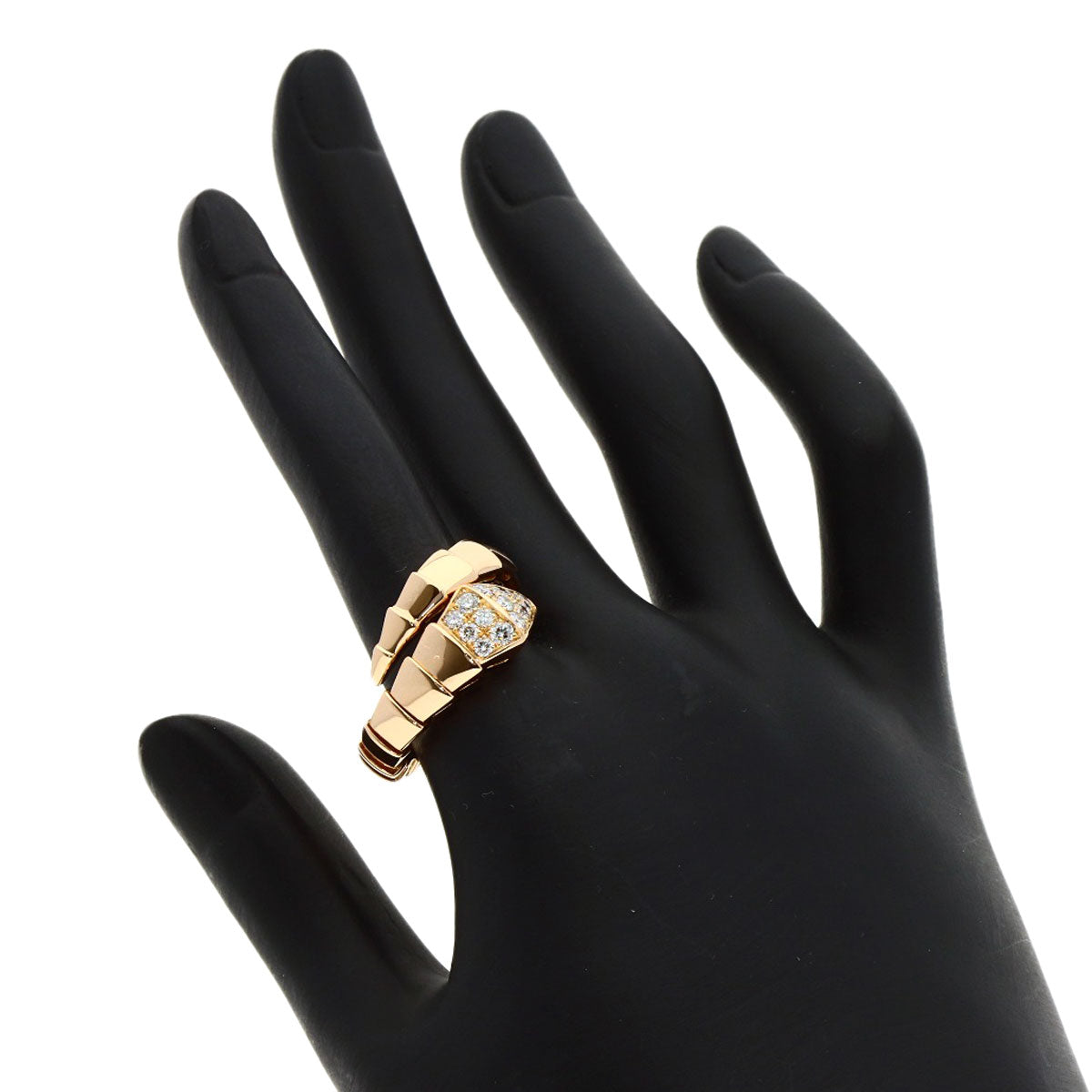 BVLGARI ブルガリ セルペンティ ヴァイパー ダイヤモンド XXL リング・指輪 K18PG レディース 中古
