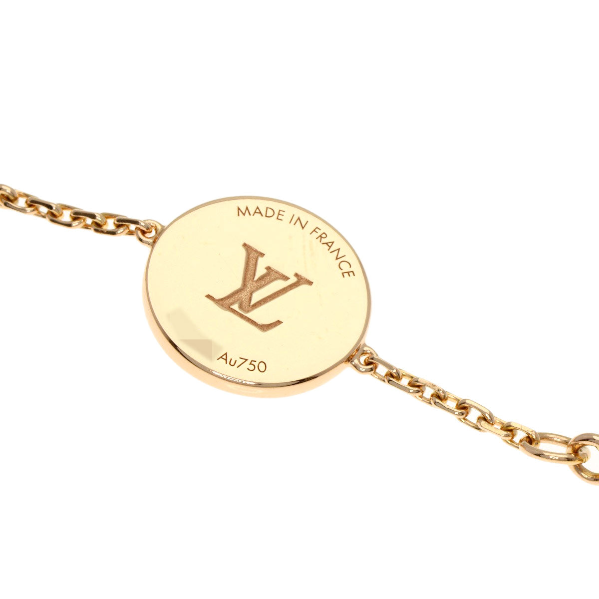 LOUIS VUITTON ルイヴィトン 4モチーフ ブロッサム BB マザーオブパール ダイヤモンド Q95596 ブレスレット K18PG レディース 中古