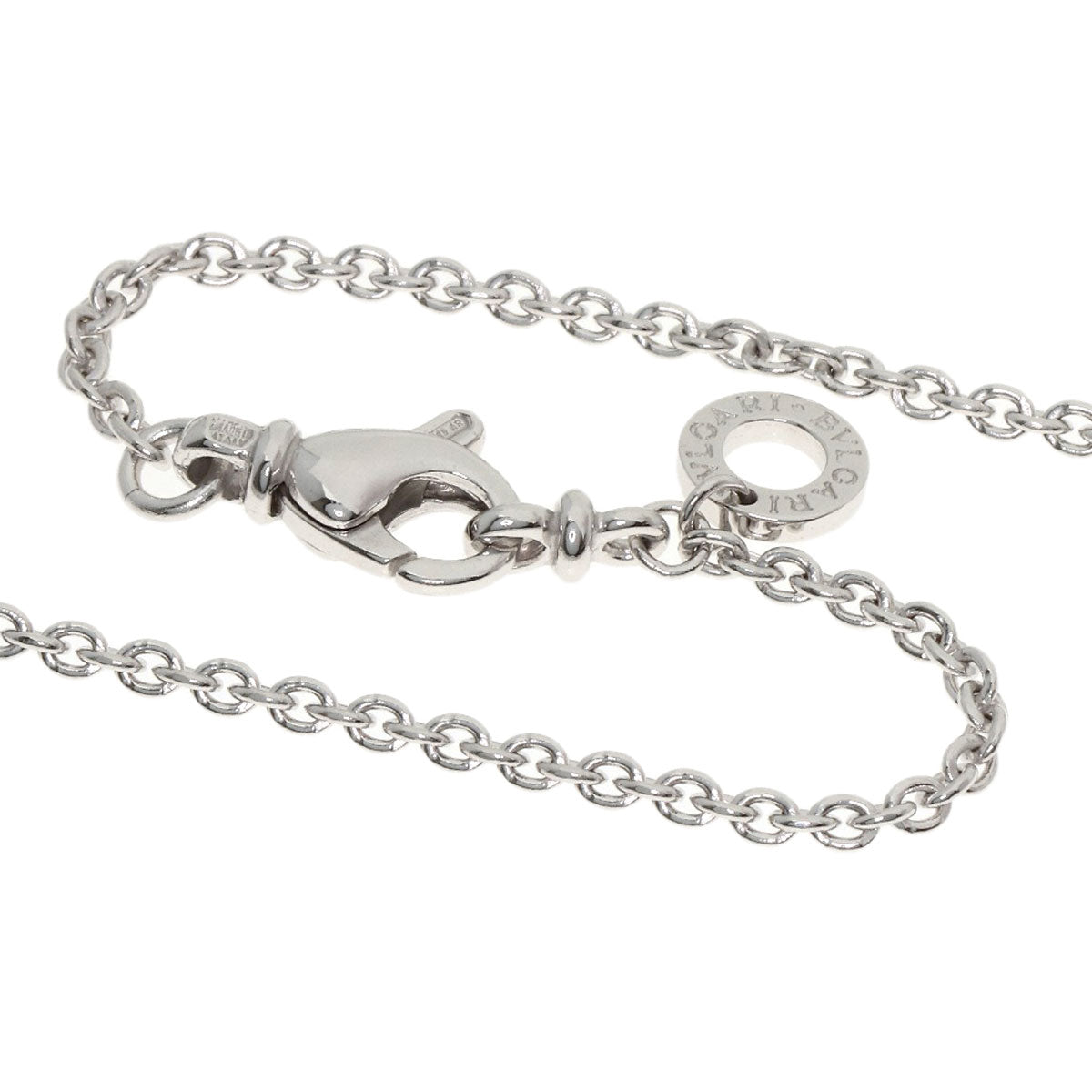BVLGARI ブルガリ グリーク クロス ダイヤモンド ネックレス K18WG レディース 中古