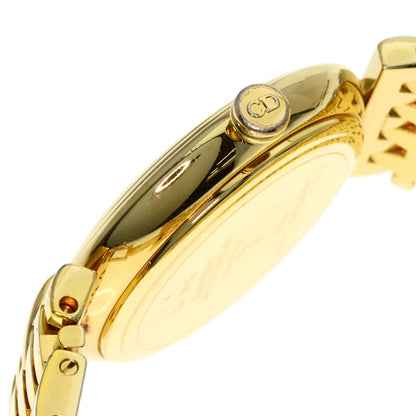 CHRISTIAN DIOR クリスチャンディオール D68-150 ラウンドフェイス 腕時計 GP レディース 中古