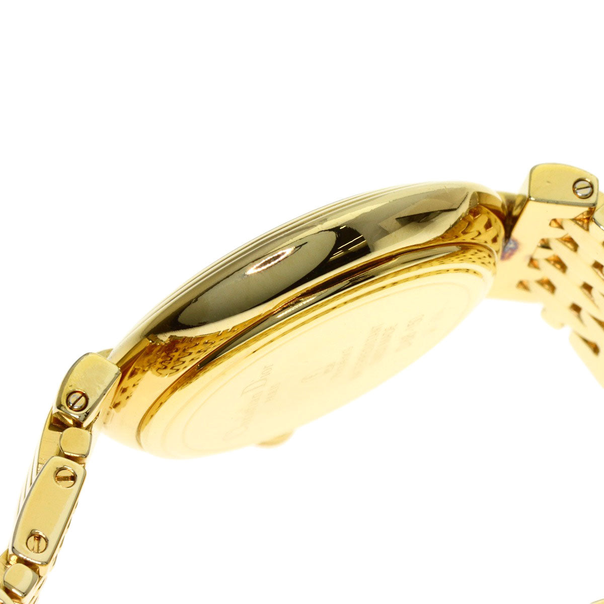 CHRISTIAN DIOR クリスチャンディオール D68-150 ラウンドフェイス 腕時計 GP レディース 中古