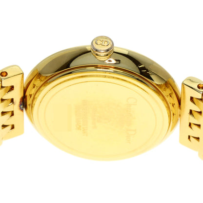 CHRISTIAN DIOR クリスチャンディオール D68-150 ラウンドフェイス 腕時計 GP レディース 中古