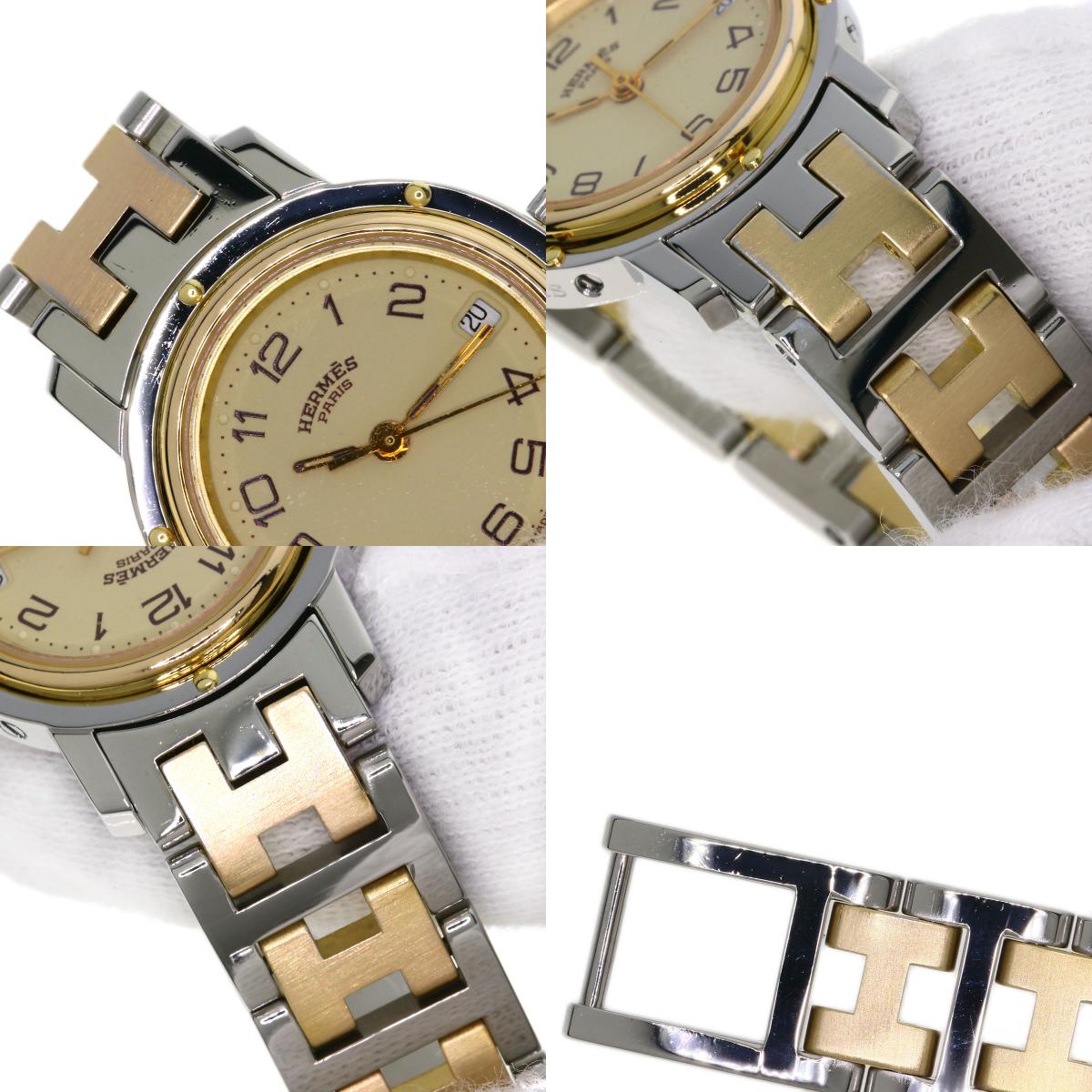 HERMES エルメス クリッパー 腕時計 SS レディース 中古