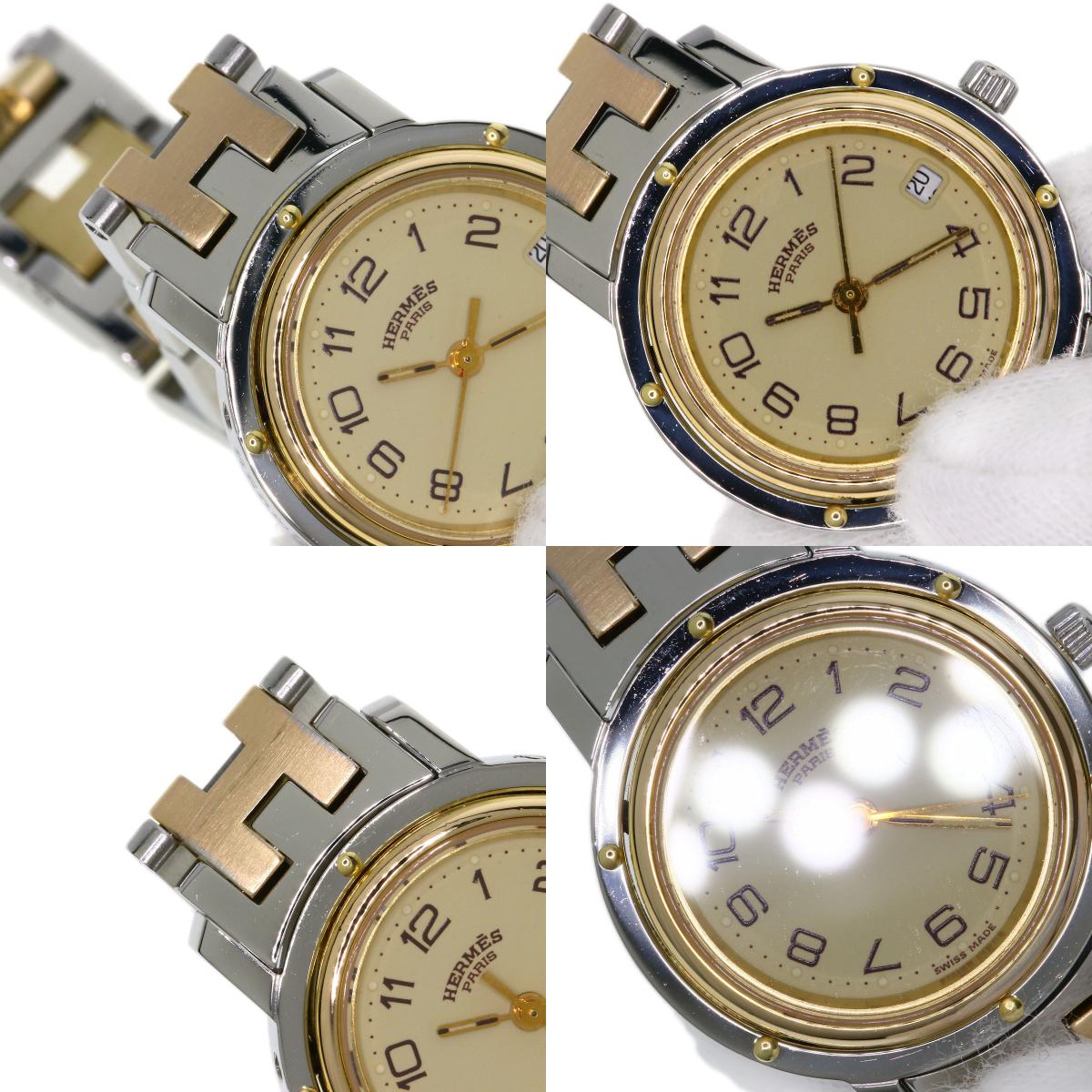 HERMES エルメス クリッパー 腕時計 SS レディース 中古