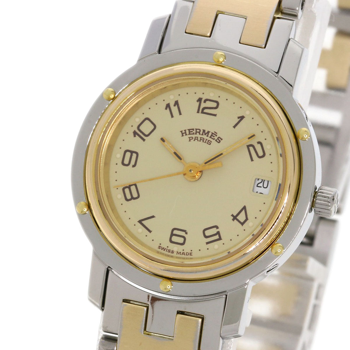 HERMES エルメス クリッパー 腕時計 SS レディース 中古