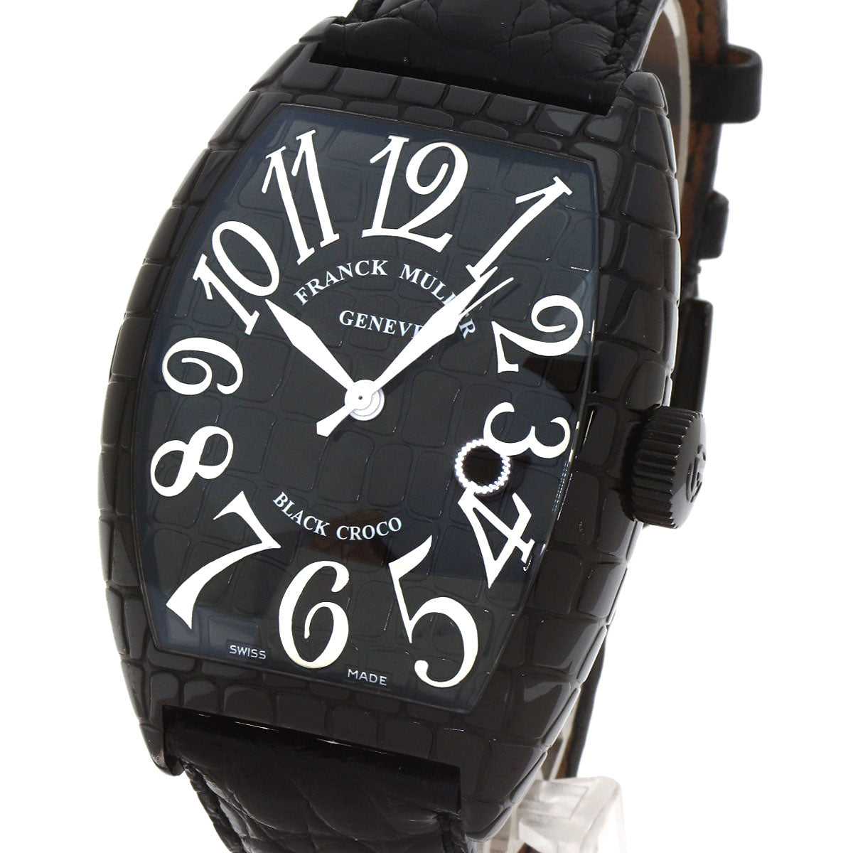 FRANCK MULLER フランクミュラー 9880SCBLKCRO トノウカーベックス ブラッククロコ 腕時計 SS メンズ 中古