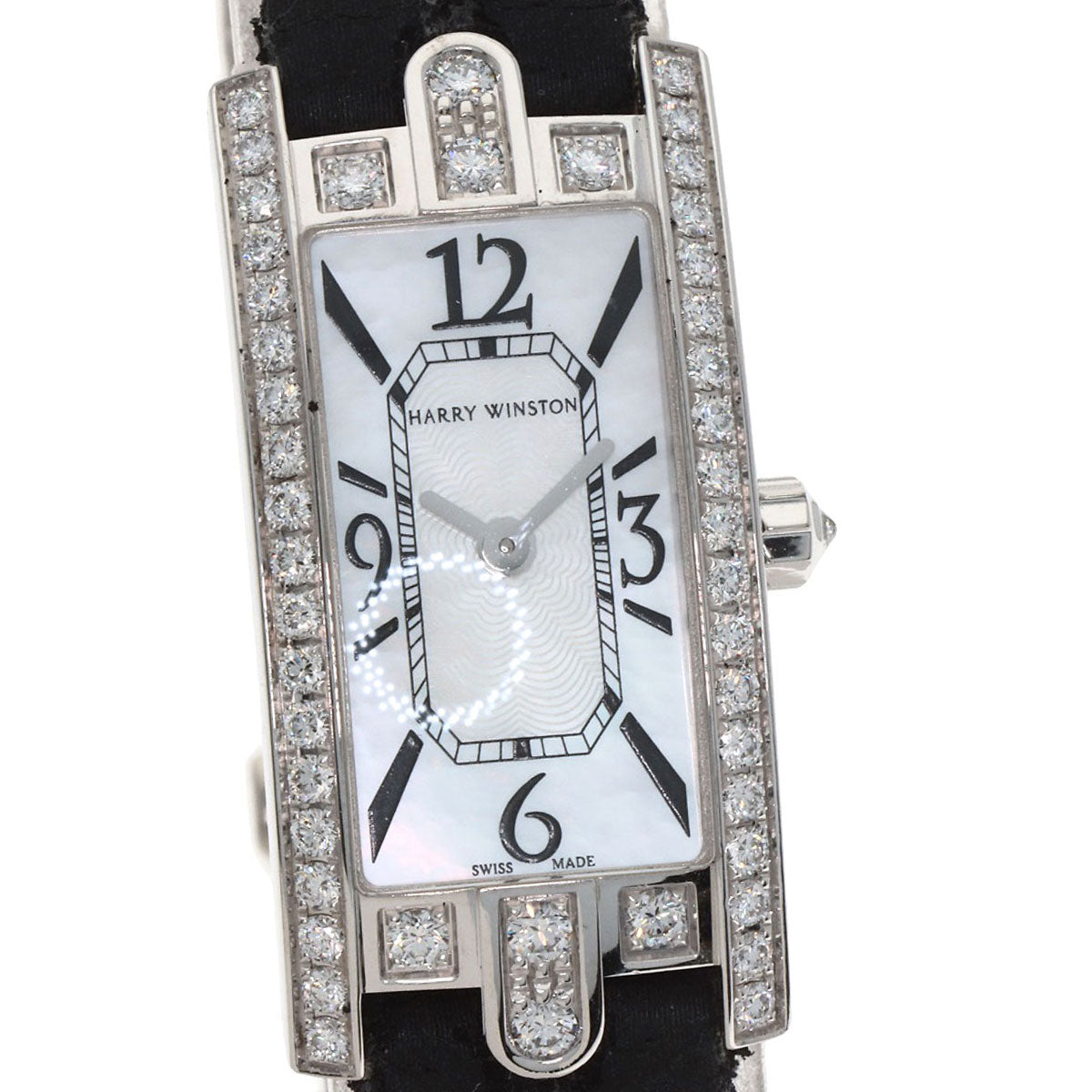 HARRY WINSTON ハリーウィンストン AVCQHM16 アヴェニューC ミニ 腕時計 K18WG レディース 中古