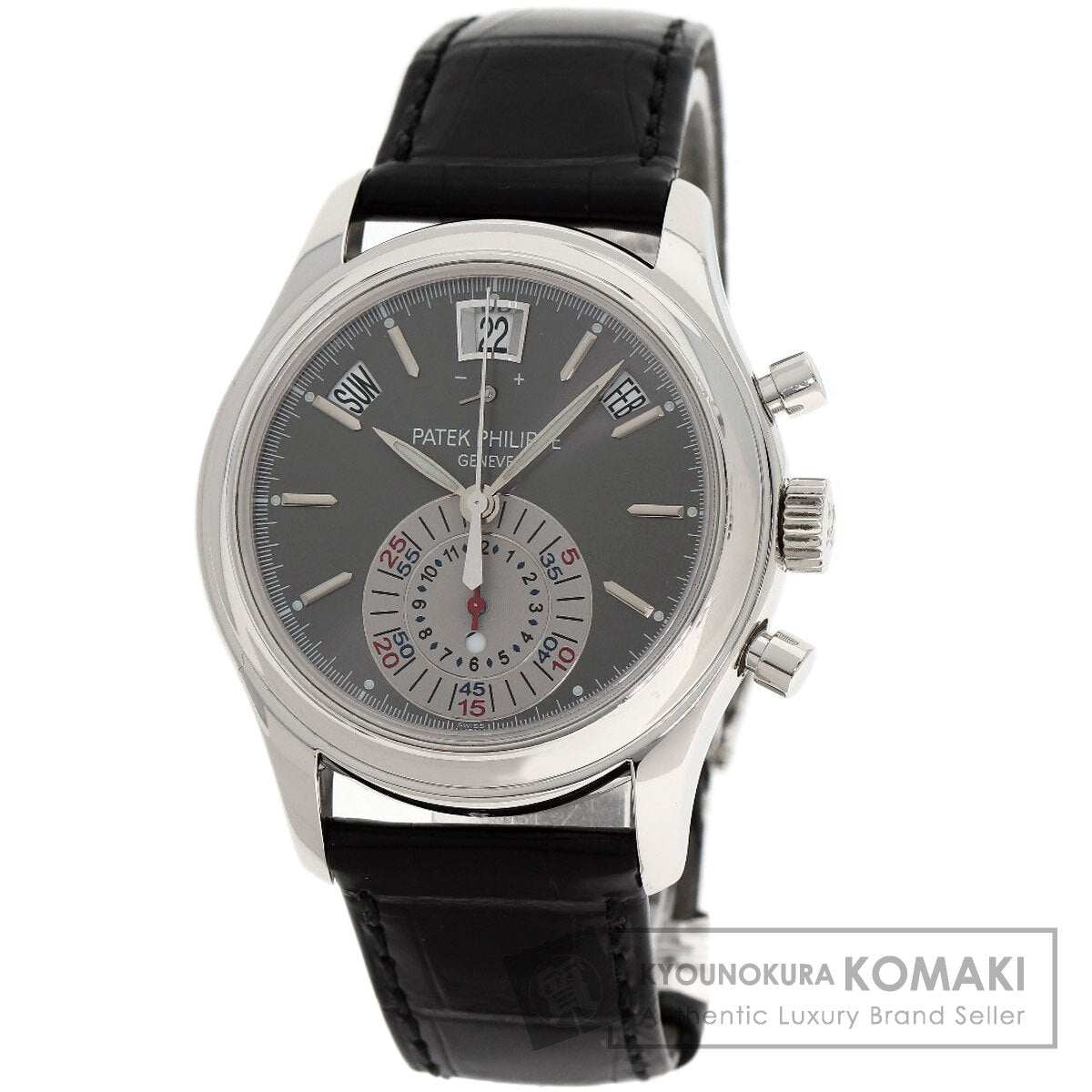 PATEK PHILIPPE パテックフィリップ 5960P-001 アニュアルカレンダー クロノグラフ ピン付き 腕時計 PT950 メンズ 中古