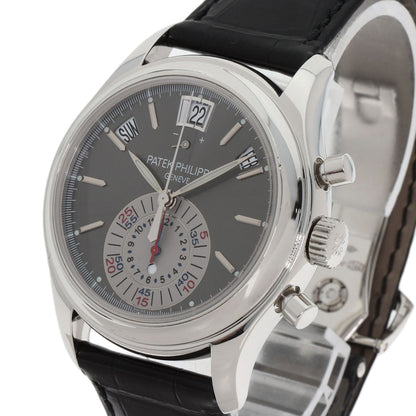 PATEK PHILIPPE パテックフィリップ 5960P-001 アニュアルカレンダー クロノグラフ ピン付き 腕時計 PT950 メンズ 中古