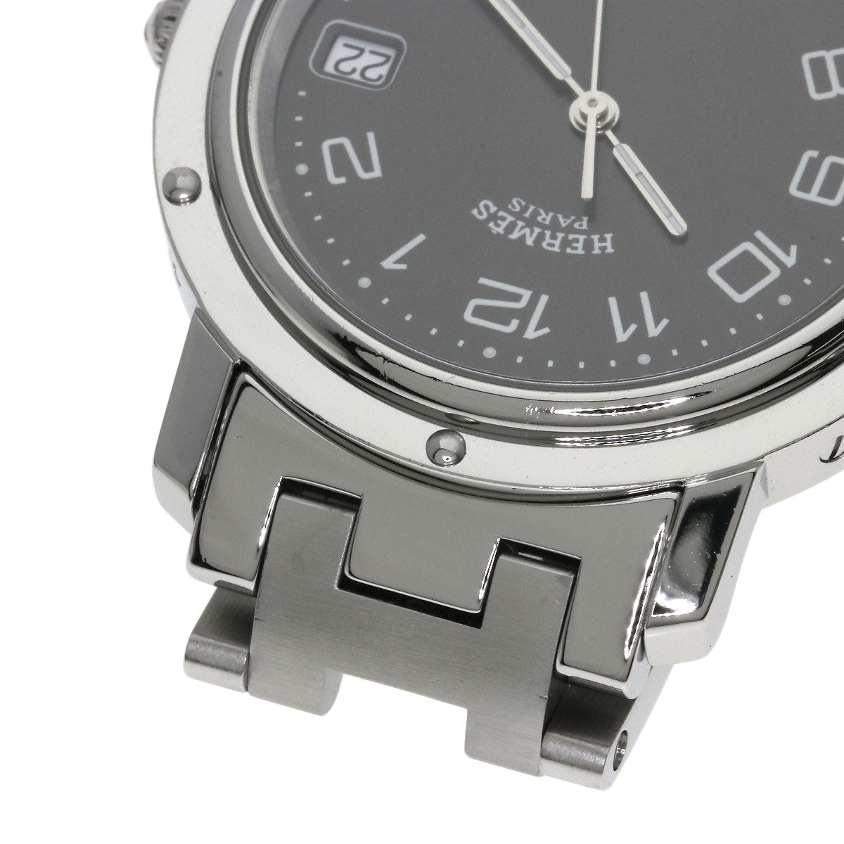 HERMES エルメス CL6.710 クリッパー 腕時計 SS メンズ 中古
