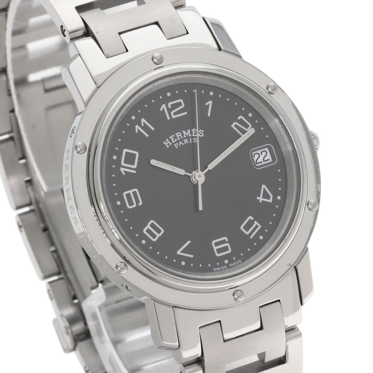 HERMES エルメス CL6.710 クリッパー 腕時計 SS メンズ 中古