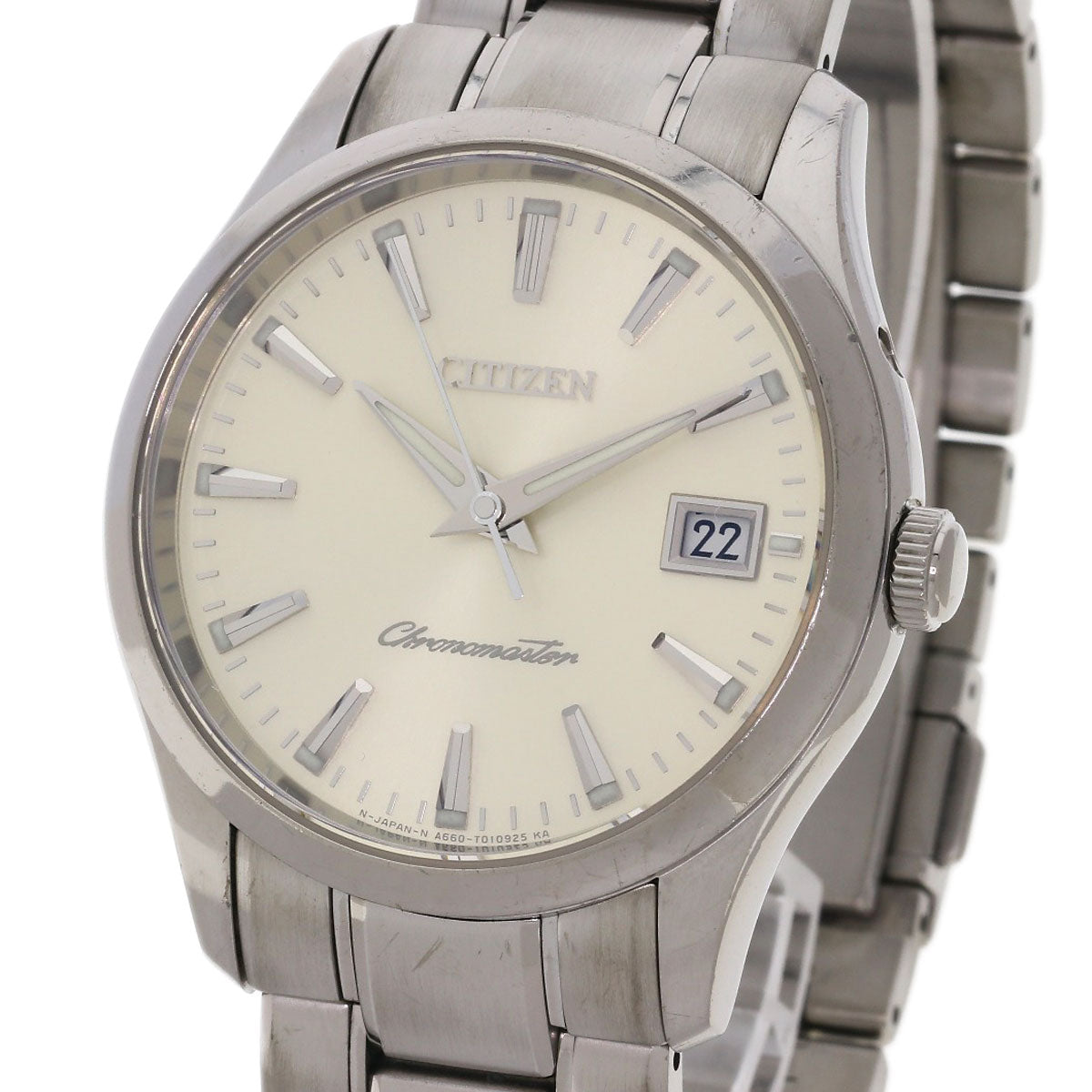 CITIZEN シチズン CTQ57-0952 A660-T006892 ラウンドフェイス パーペチュアルカレンダー 腕時計 チタン メンズ 中古