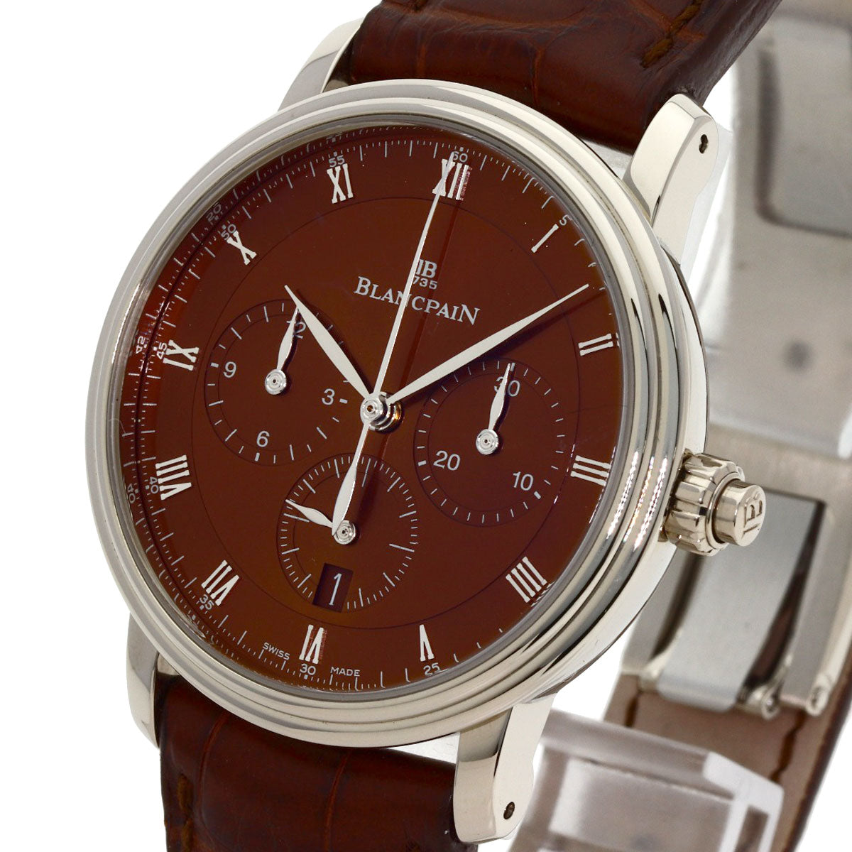 ブランパン 6185-1546A-55B ヴィレル クロノグラフ 腕時計 中古 商品画像4