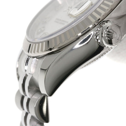 ROLEX ロレックス 179174NG デイトジャスト 10P ダイヤモンド 腕時計 SS レディース 中古