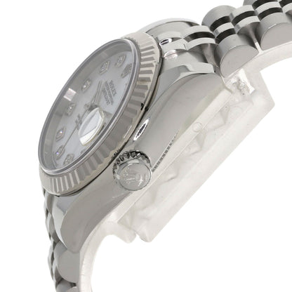 ROLEX ロレックス 179174NG デイトジャスト 10P ダイヤモンド 腕時計 SS レディース 中古