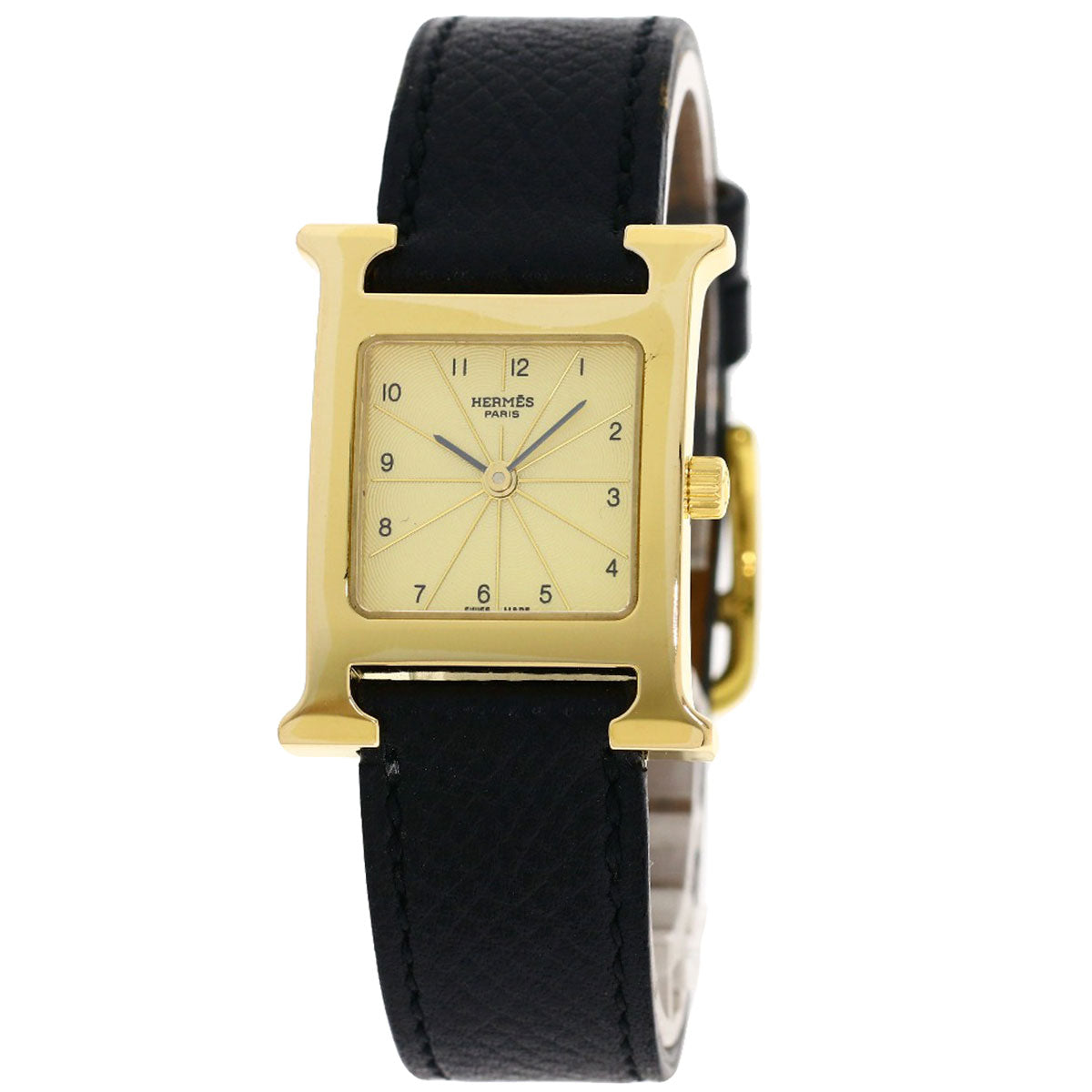 HERMES エルメス HH1.201 Hウォッチ 腕時計 GP レディース 中古