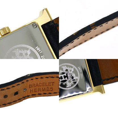HERMES エルメス HH1.201 Hウォッチ 腕時計 GP レディース 中古