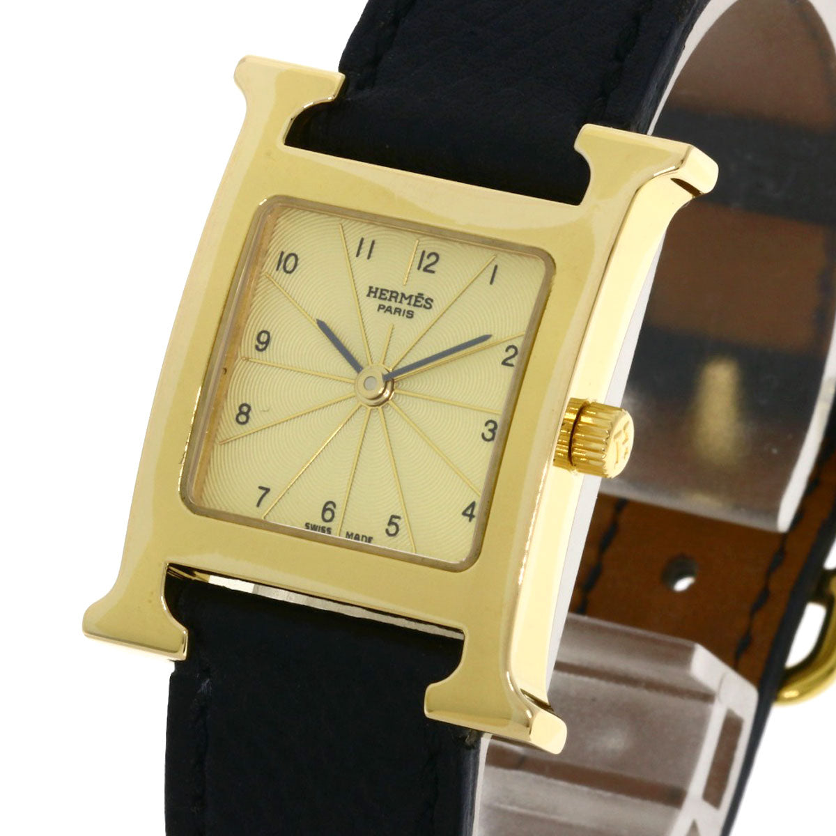 HERMES エルメス HH1.201 Hウォッチ 腕時計 GP レディース 中古
