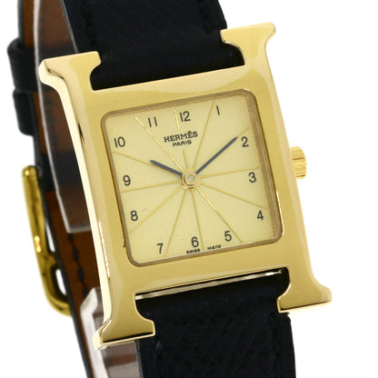 HERMES エルメス HH1.201 Hウォッチ 腕時計 GP レディース 中古