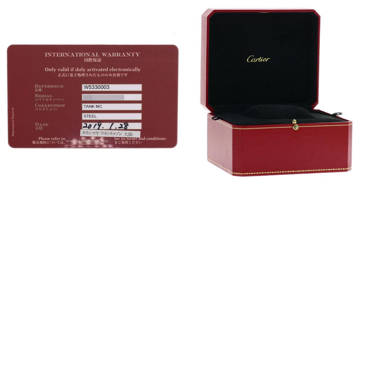 CARTIER カルティエ W5330003 タンクMC LM 腕時計 SS メンズ 中古