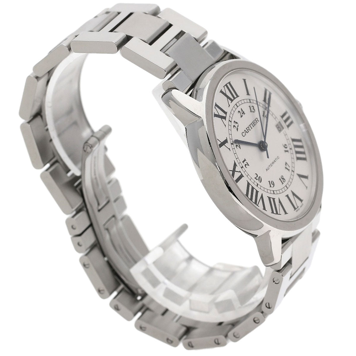 CARTIER カルティエ W6701011 ロンド ソロ ドゥ カルティエ XL 腕時計 SS メンズ 中古