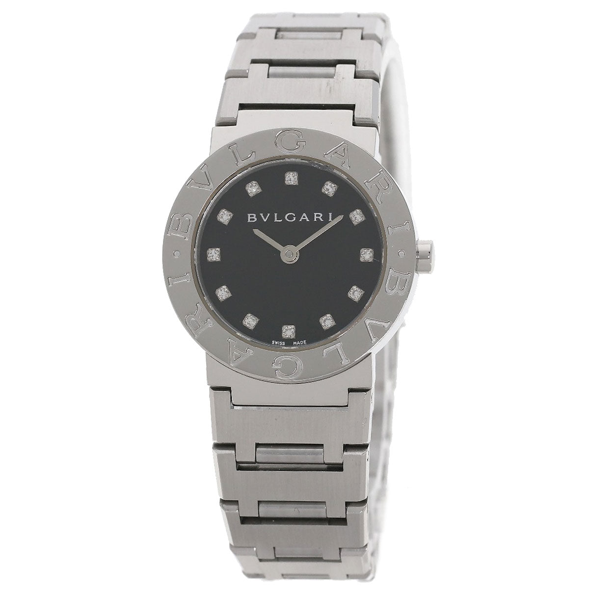 BVLGARI ブルガリ BB26SS ブルガリブルガリ 12P ダイヤモンド 腕時計 SS レディース 中古