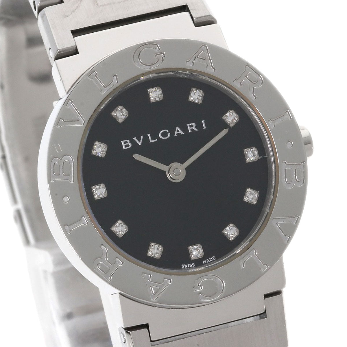 BVLGARI ブルガリ BB26SS ブルガリブルガリ 12P ダイヤモンド 腕時計 SS レディース 中古