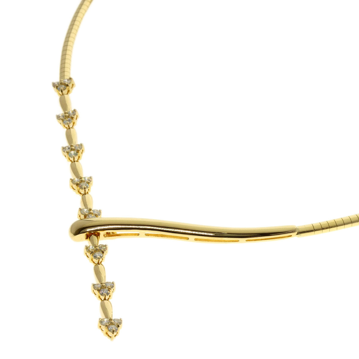 SELECT JEWELRY セレクトジュエリー ダイヤモンド ネックレス K18YG レディース 中古