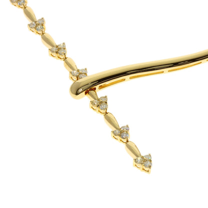 SELECT JEWELRY セレクトジュエリー ダイヤモンド ネックレス K18YG レディース 中古