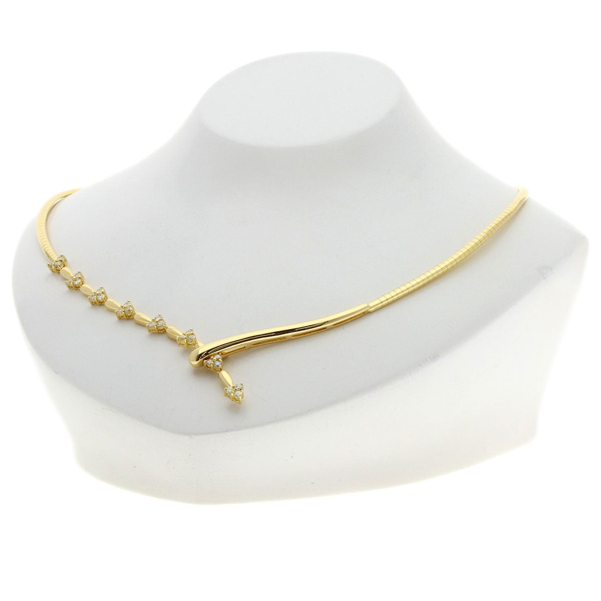 SELECT JEWELRY セレクトジュエリー ダイヤモンド ネックレス K18YG レディース 中古