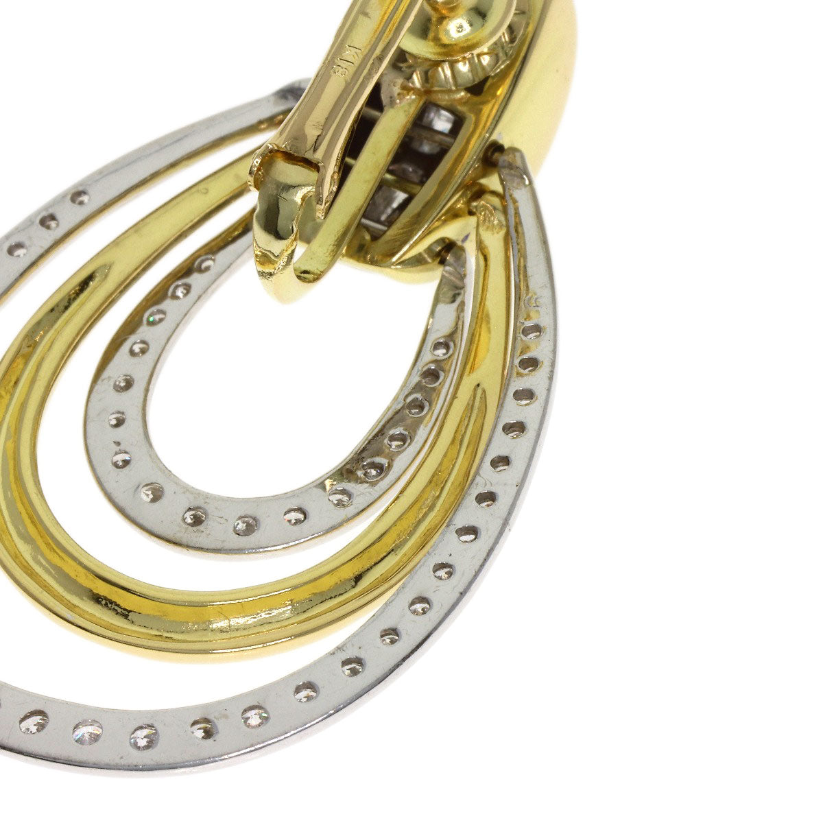 SELECT JEWELRY セレクトジュエリー ダイヤモンド イヤリング K18YG レディース 中古