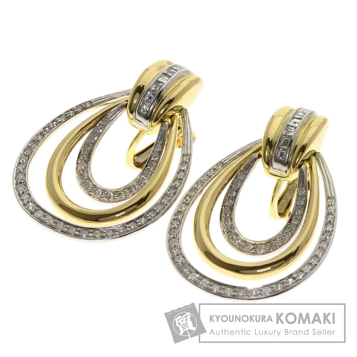SELECT JEWELRY セレクトジュエリー ダイヤモンド イヤリング K18YG レディース 中古