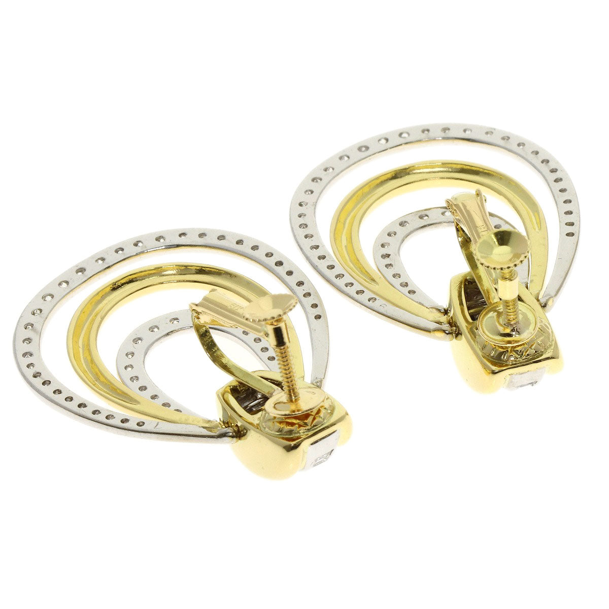 SELECT JEWELRY セレクトジュエリー ダイヤモンド イヤリング K18YG レディース 中古