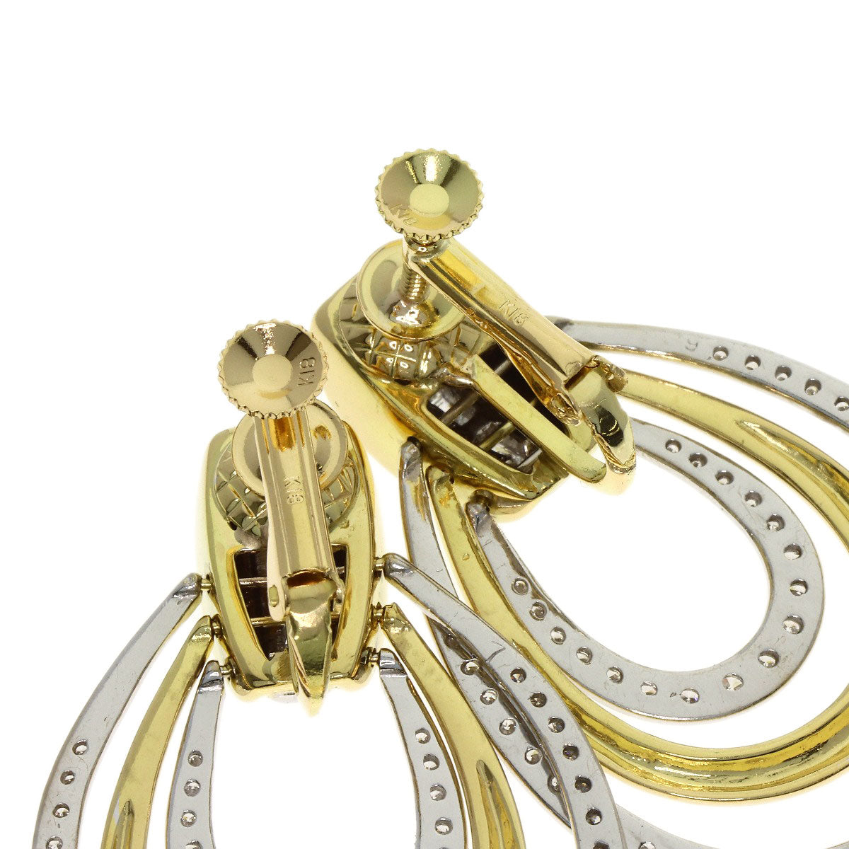 SELECT JEWELRY セレクトジュエリー ダイヤモンド イヤリング K18YG レディース 中古