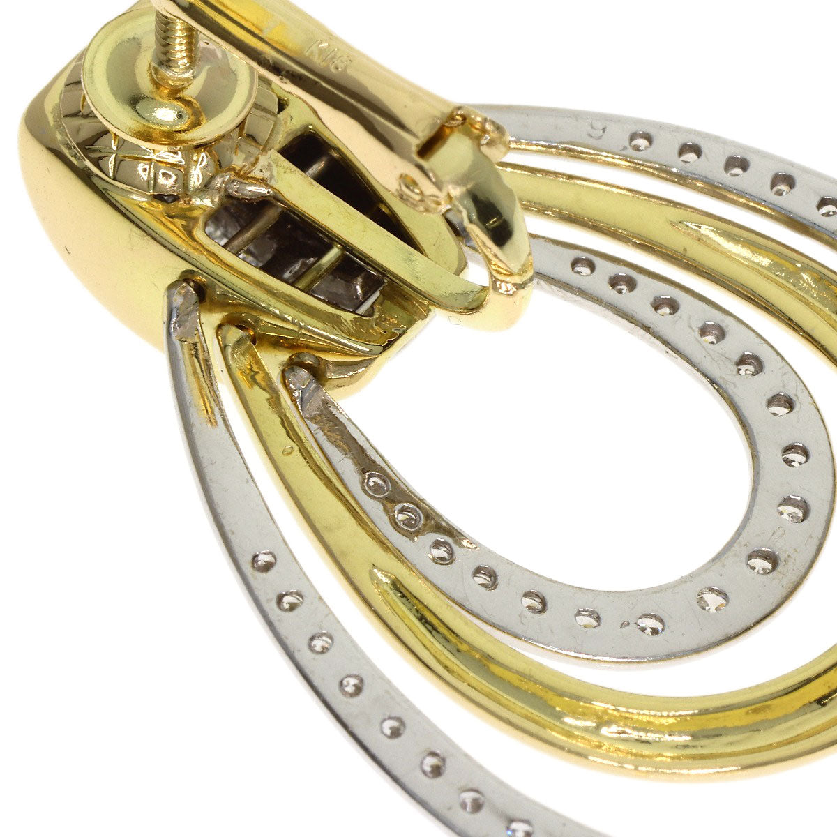 SELECT JEWELRY セレクトジュエリー ダイヤモンド イヤリング K18YG レディース 中古