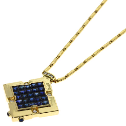 SELECT JEWELRY セレクトジュエリー ミステリー サファイア ダイヤモンド ネックレス K18YG レディース 中古