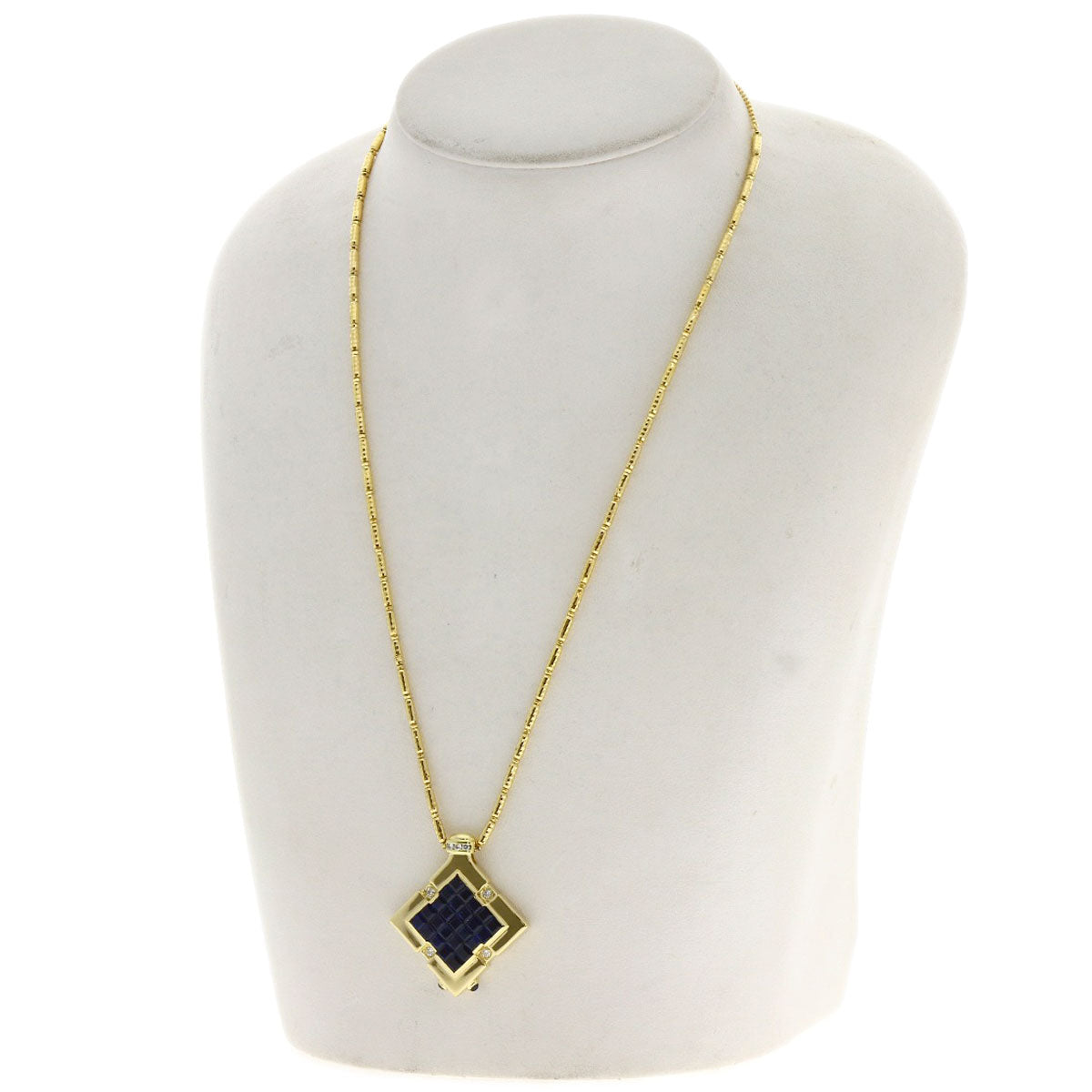 SELECT JEWELRY セレクトジュエリー ミステリー サファイア ダイヤモンド ネックレス K18YG レディース 中古