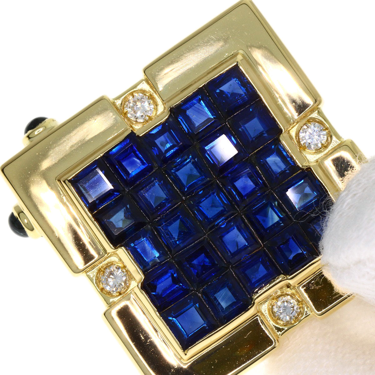 SELECT JEWELRY セレクトジュエリー ミステリー サファイア ダイヤモンド ネックレス K18YG レディース 中古
