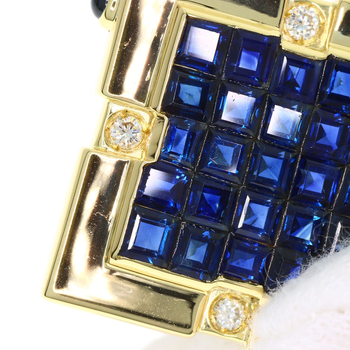 SELECT JEWELRY セレクトジュエリー ミステリー サファイア ダイヤモンド ネックレス K18YG レディース 中古