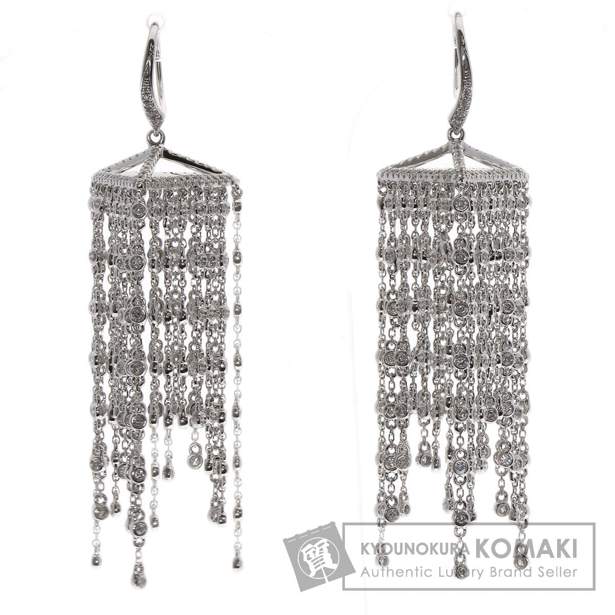 SELECT JEWELRY セレクトジュエリー ダイヤモンド ピアス K18WG レディース 中古