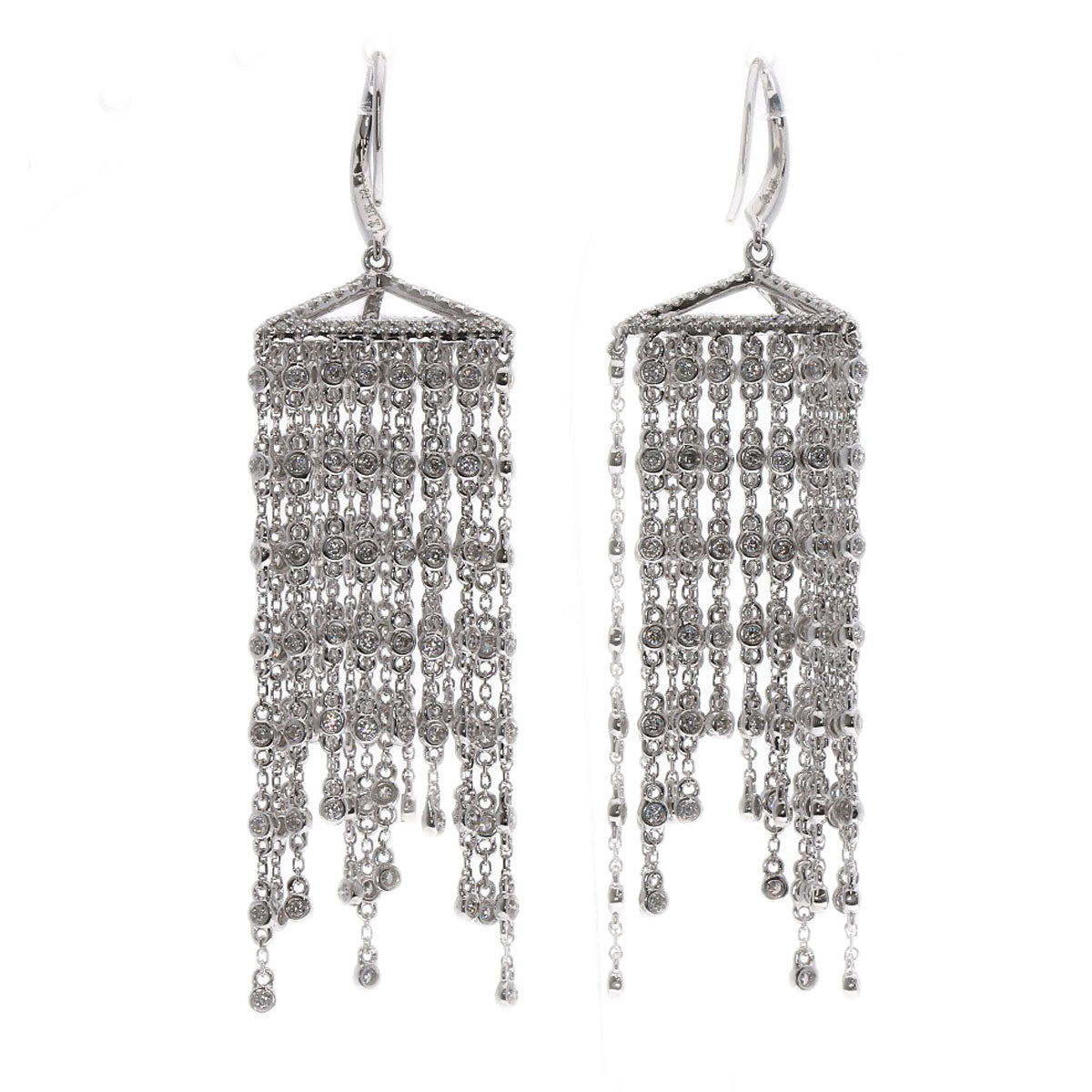 SELECT JEWELRY セレクトジュエリー ダイヤモンド ピアス K18WG レディース 中古